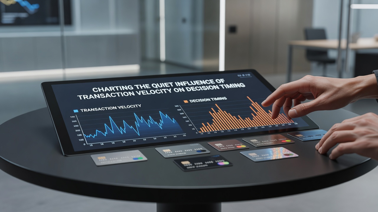 Analytics dashboard displaying transaction velocity metrics alongside player decision timing distributions