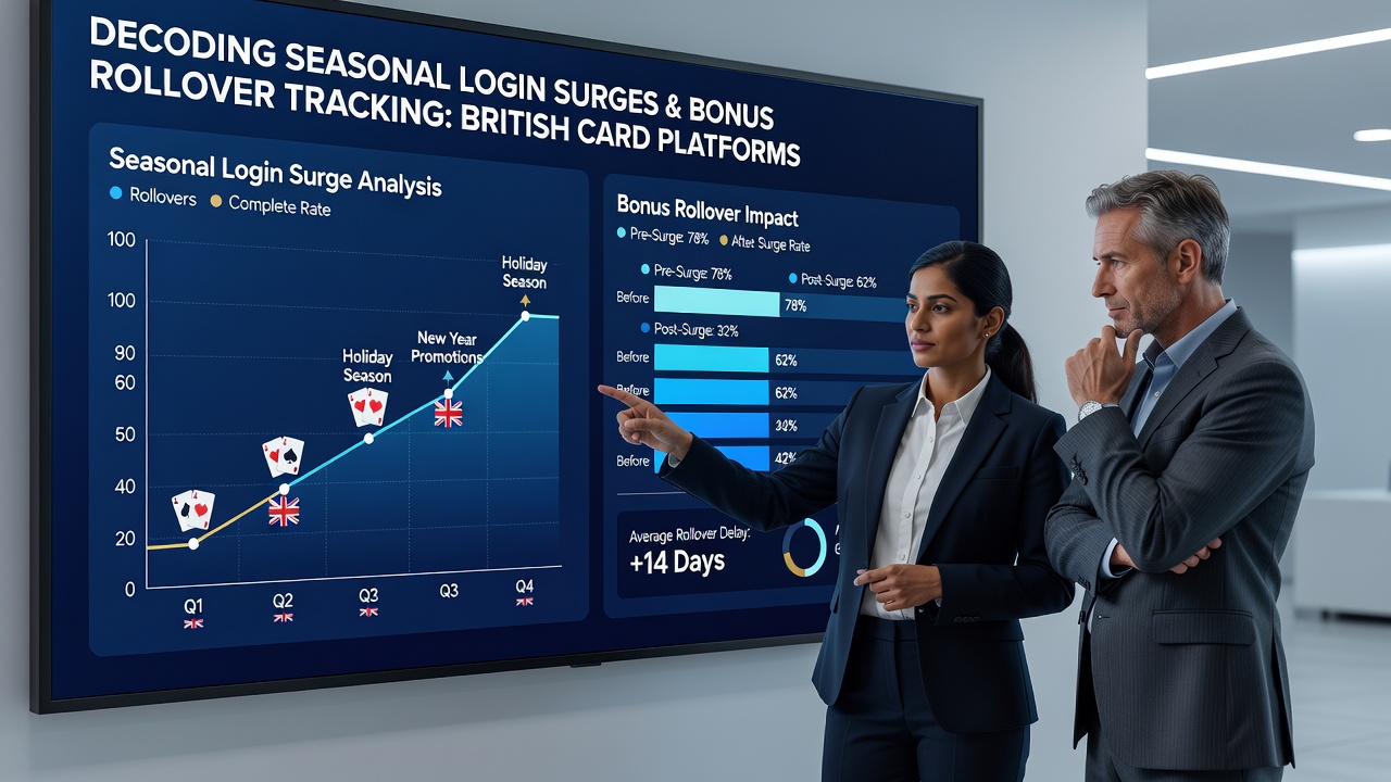 Technical dashboard illustrating bonus rollover tracking adjustments during high-traffic seasonal periods on UK platforms