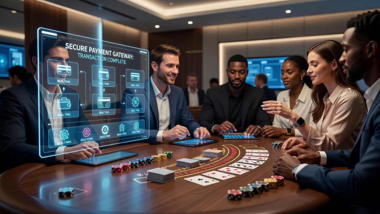 Close-up of secure transaction confirmation on a blackjack gaming screen